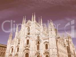 Retro looking Milan Cathedral