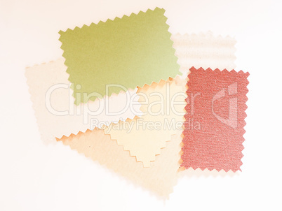 Paper swatch vintage