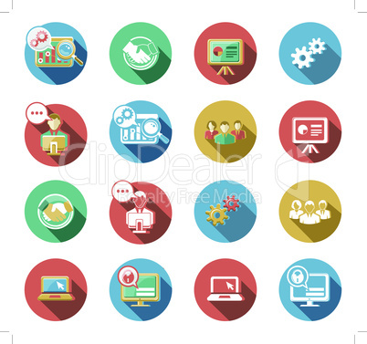 Business and Startup Flat Icons Set