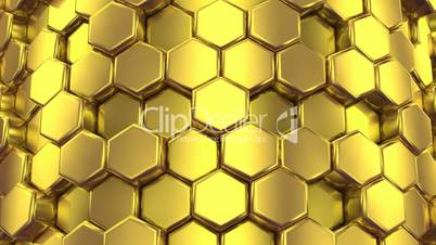 Abstract Background of Golden Honeycombs