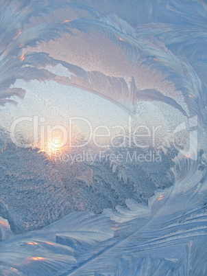Ice pattern and sunlight