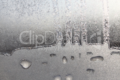 frosty pattern on glass