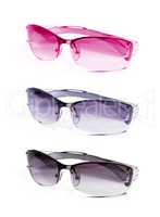collection sunglasses on white