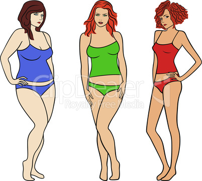 Females with different figures