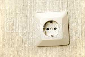 electric socket on wall