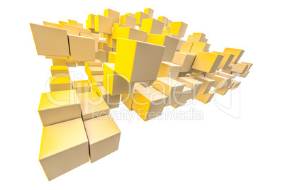 yellow shaded cubes