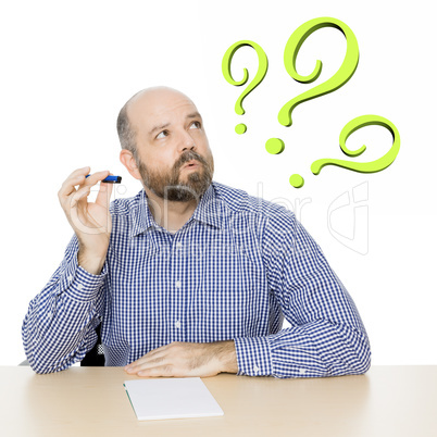 man with question mark