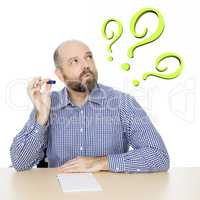 man with question mark