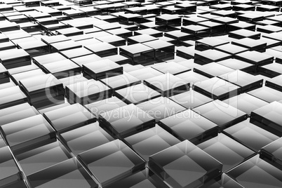 abstract glass cubes background