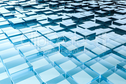 abstract glass cubes background