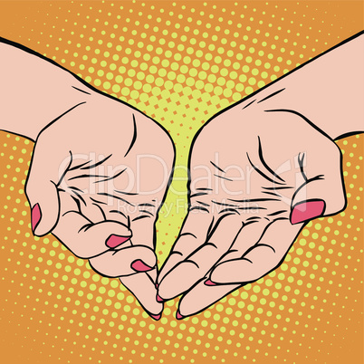 Womens hand heart shape love romance Valentines day