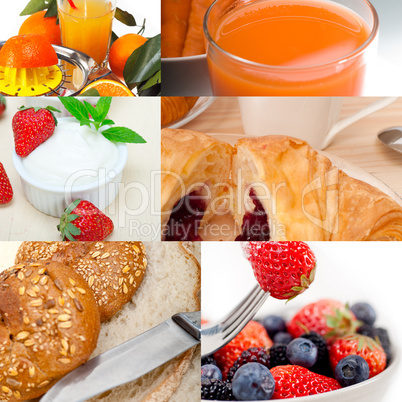 ealthy vegetarian breakfast collage