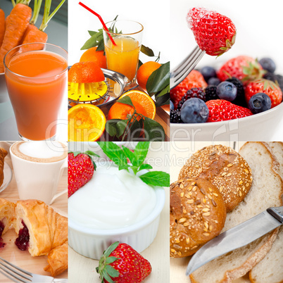 ealthy vegetarian breakfast collage