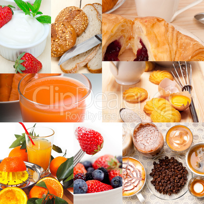 ealthy vegetarian breakfast collage