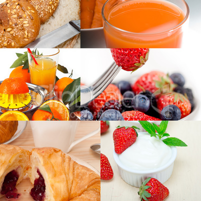 ealthy vegetarian breakfast collage