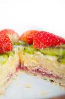kiwi and strawberry pie tart