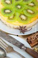 kiwi  pie tart and spices