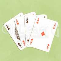 Poker of aces cards vintage