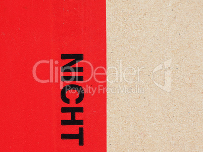 Nicht meaning not