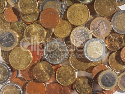 Euro coins background