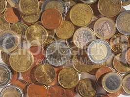 Euro coins background