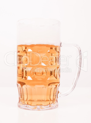 Retro looking Lager beer glass