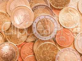 Euro coins vintage