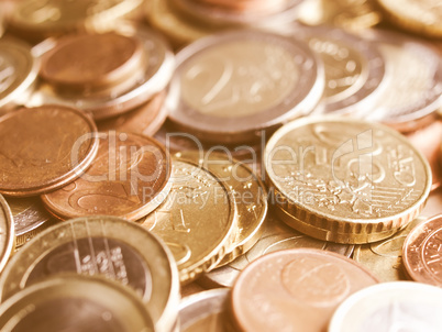 Euro coins vintage