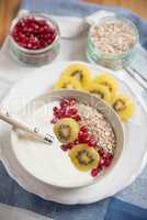 Joghurt mit Müsli und Früchten