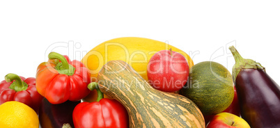 fruit and vegetable isolated on white background