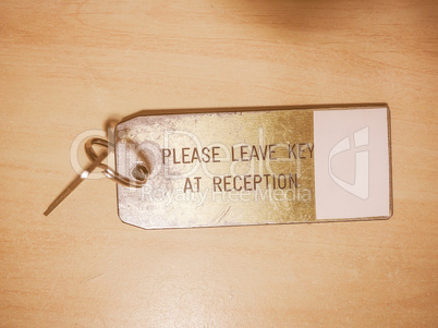 Hotel room key vintage