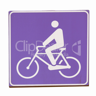 Bike lane sign vintage