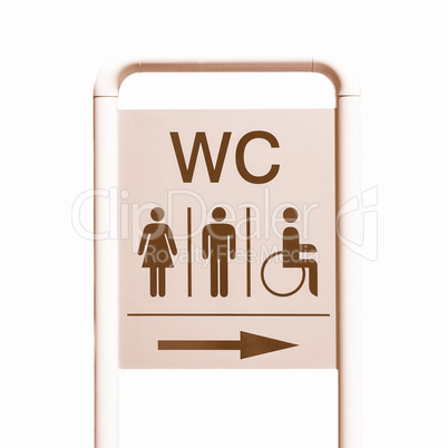 Toilet sign vintage