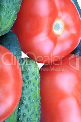 cucumber and  tomato