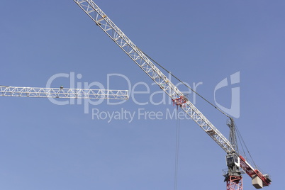 Crane Tower on Sky Background