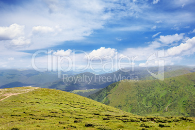 Beautiful mountains and blue sky