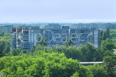 view to Chernihiv town from above