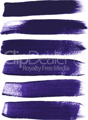Violet ink vector brush strokes
