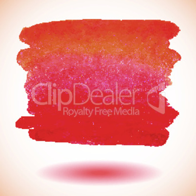 Red vector isolated watercolor paint banner
