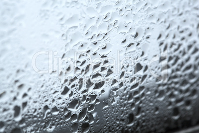 Closeup of humidity at a window