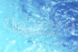Closeup of blue water