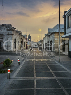 Deserted Street in Arequipa Peru
