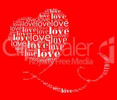 Valentines day card word cloud concept