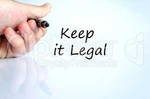 Keep it legal text concept