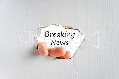 Breaking news text concept