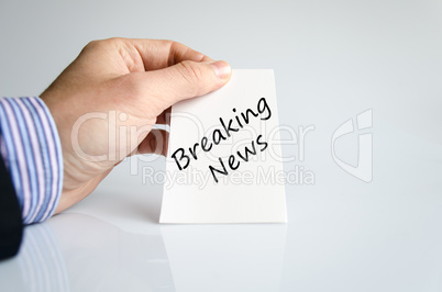 Breaking news text concept