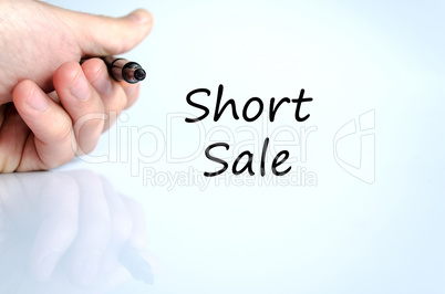 Short sale text concept