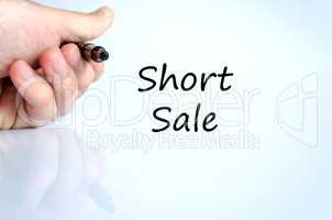 Short sale text concept