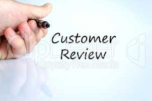 Customer review text concept