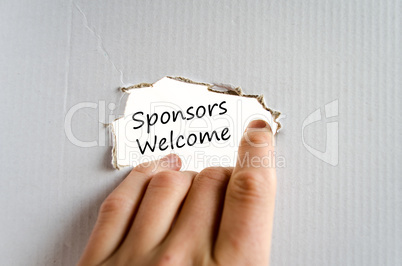Sponsors welcome text concept